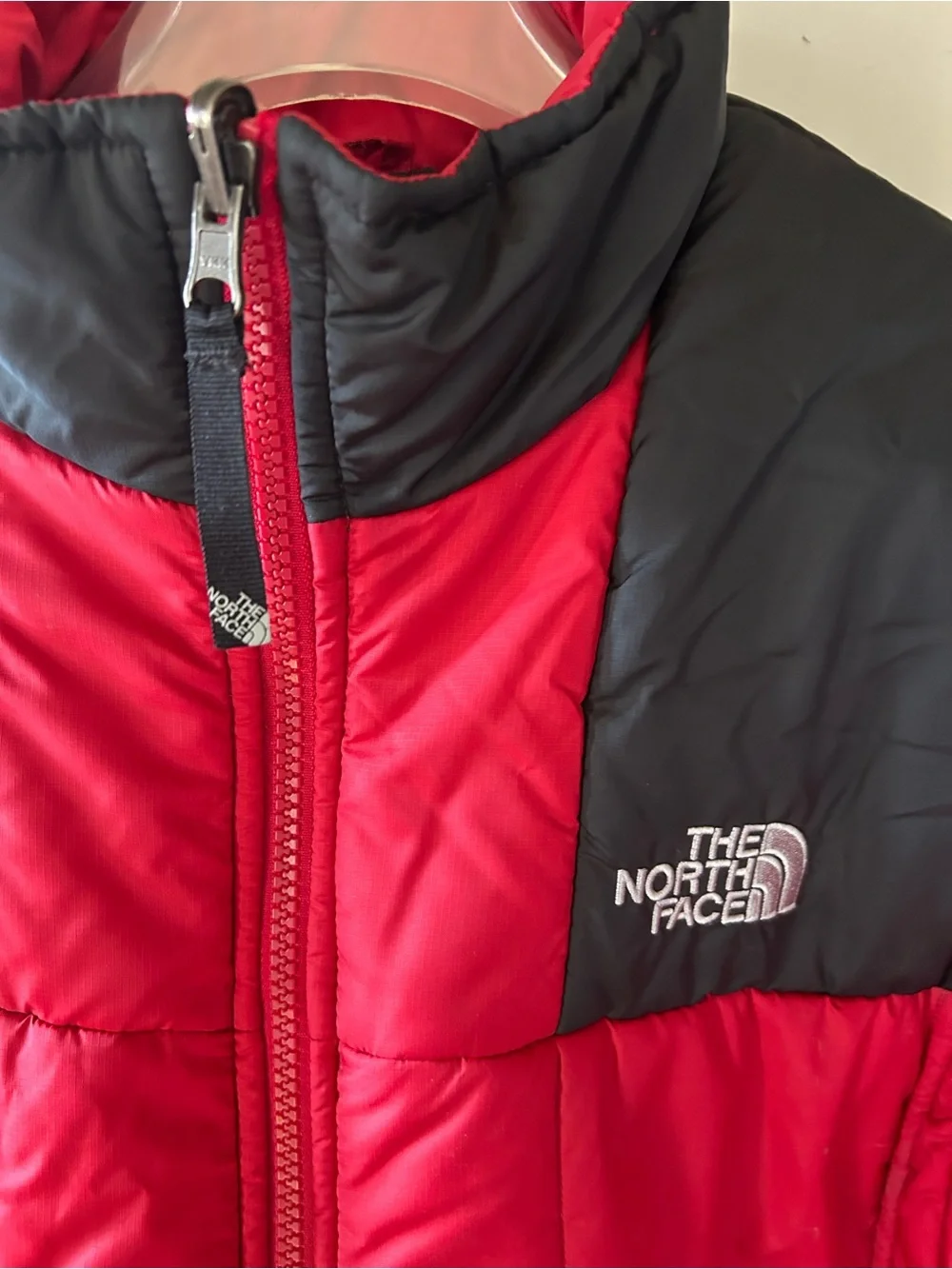 The North Face Boys Red and Black Puffer Jacket XL